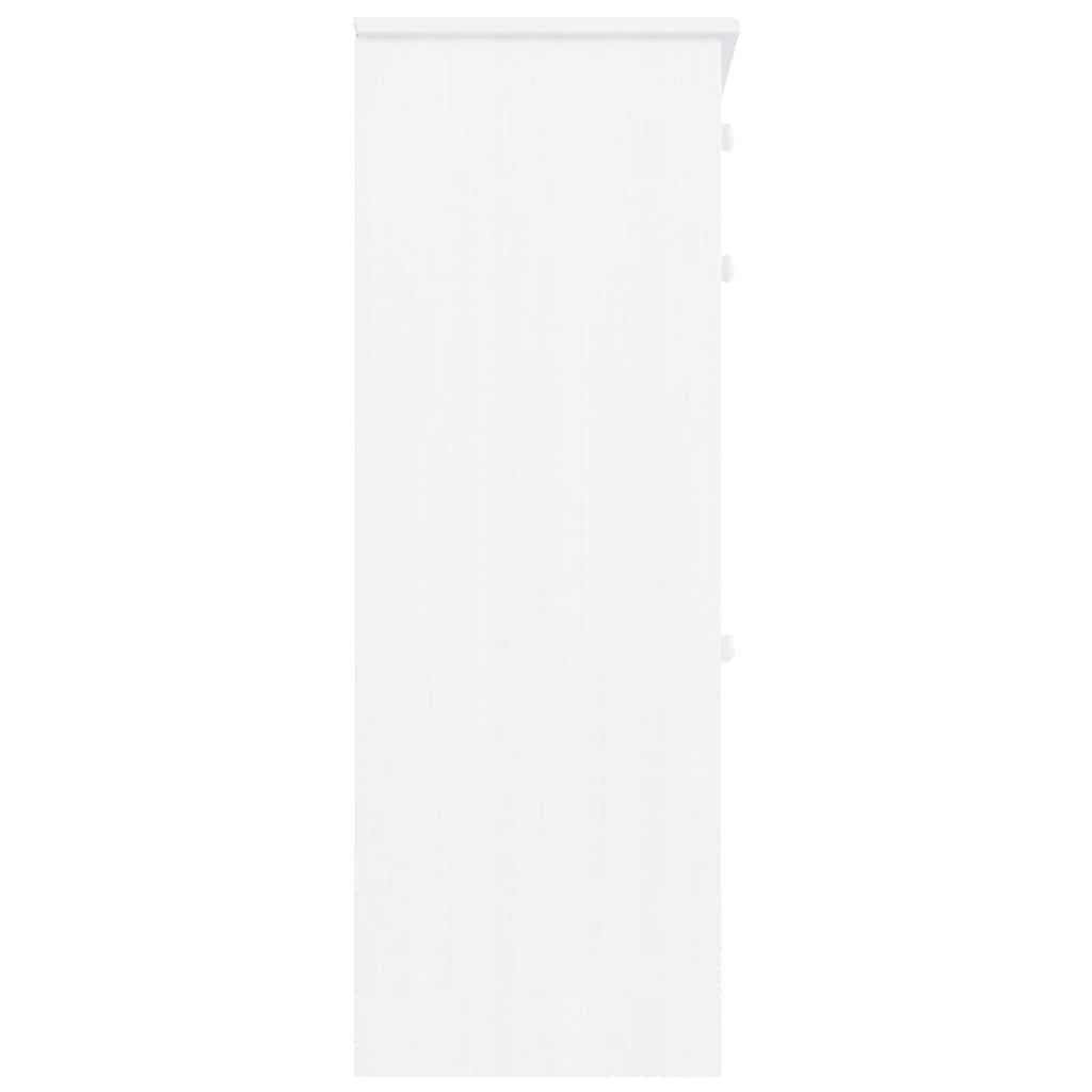 vidaXL Shoe Cabinet ALTA White 77x35x96 cm Solid Wood Pine 5