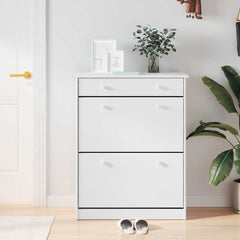vidaXL Shoe Cabinet ALTA White 77x35x96 cm Solid Wood Pine 1