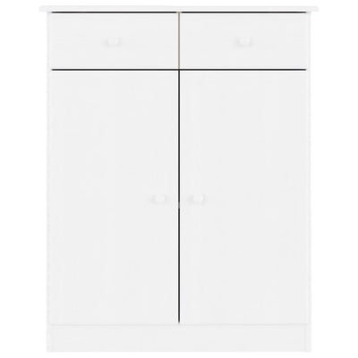 Shoe Cabinet ALTA White 77x35x96 cm Solid Wood Pine