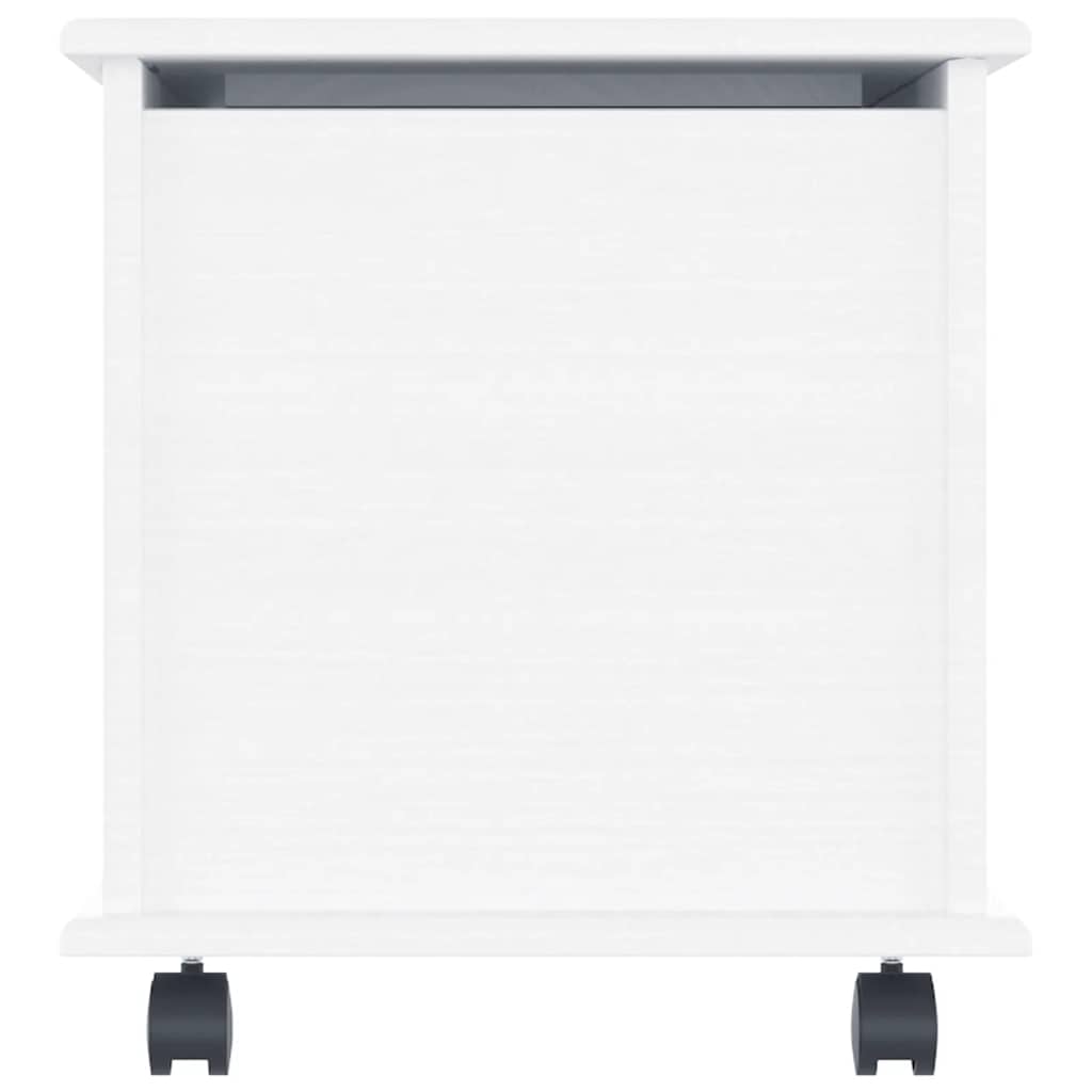 vidaXL Storage Chest with Wheels ALTA White 73x39.5x43 cm Solid Wood Pine 6