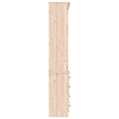 Bookcase with Drawers "ALTA" 77x35x186,5 cm Solid Wood Pine Natural