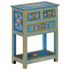 vidaXL Sideboard Turquoise 55x30x76 cm Solid Wood Mango 1