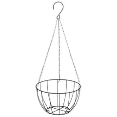 vidaXL Hanging Basket Brackets with Planters 4 pcs Black Steel 5