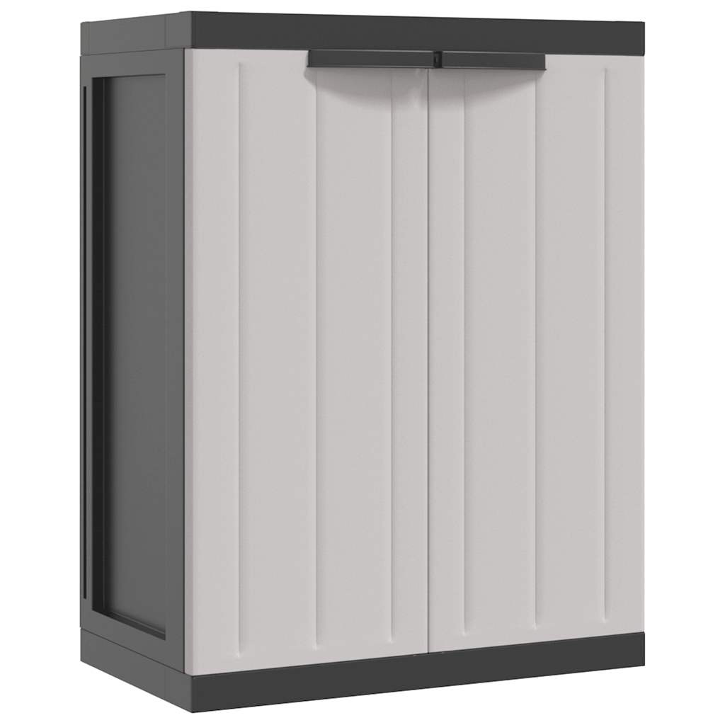 vidaXL Outdoor Storage Cabinet Grey and Black 65x37x85 cm PP 2