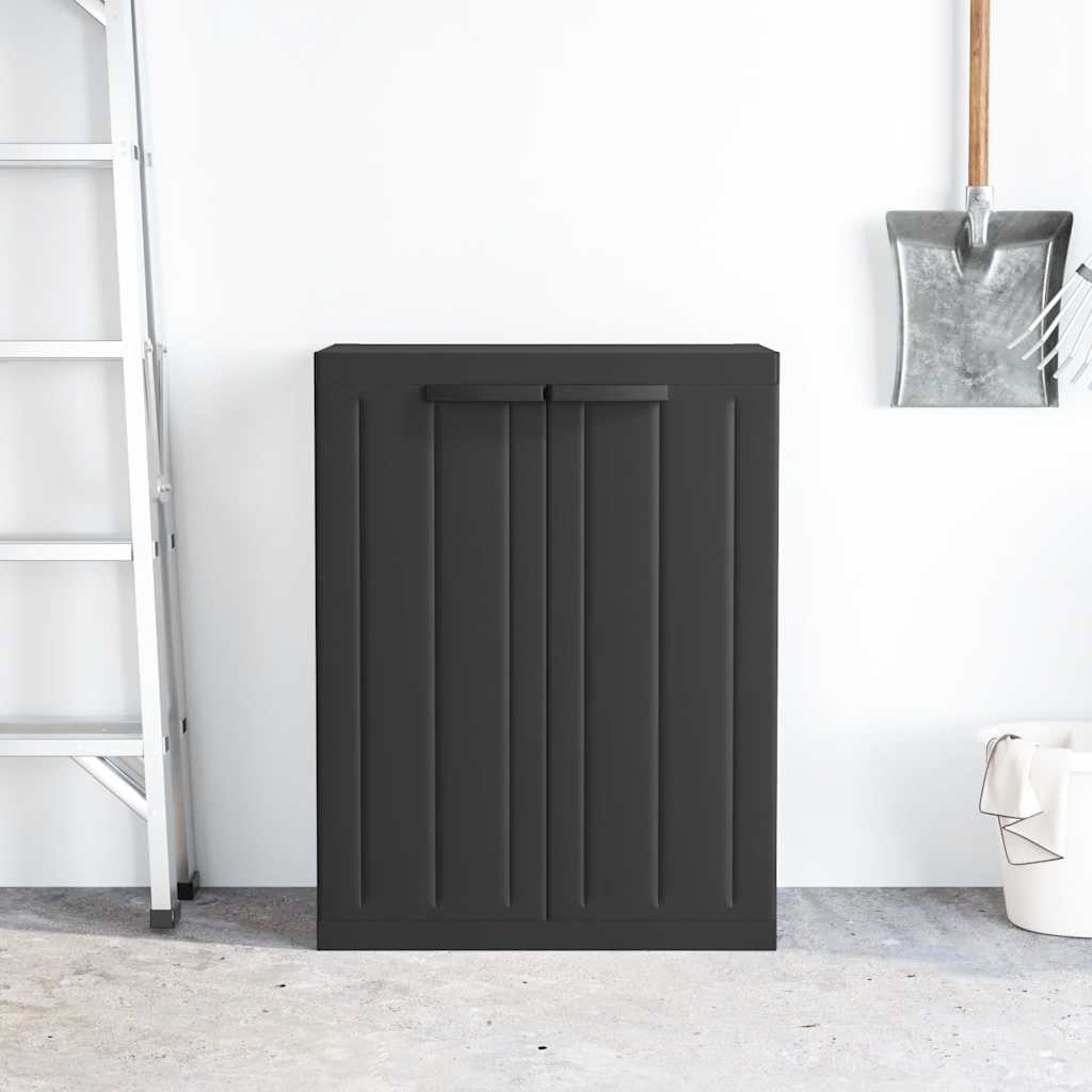 Outdoor Storage Cabinet Black PP, image 3
