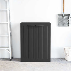 Outdoor Storage Cabinet Black PP, image 3
