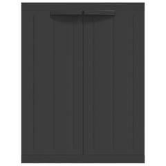 Outdoor Storage Cabinet Black PP, image 5