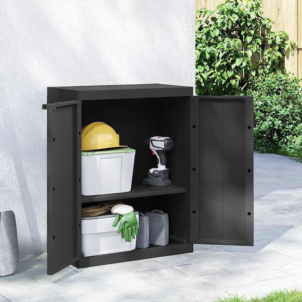 Outdoor Storage Cabinet Black PP