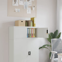 File Cabinet Steel Light Grey 90 x 40 x 40 cm