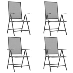vidaXL 5 Piece Garden Dining Set Anthracite Steel 4