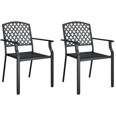 3 Piece Garden Dining Set Anthracite Steel