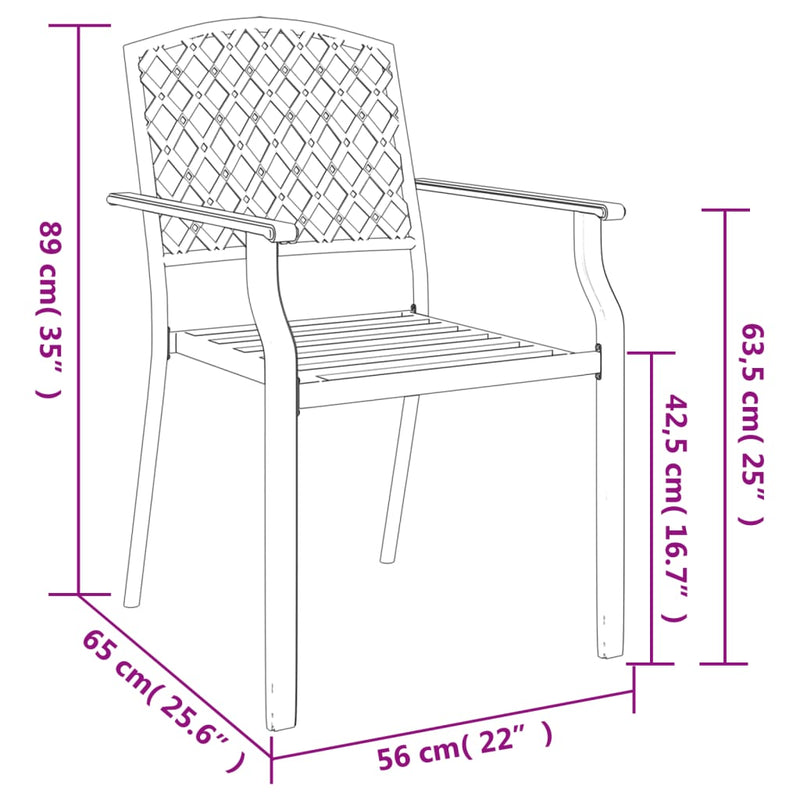 9 Piece Garden Dining Set Anthracite Steel