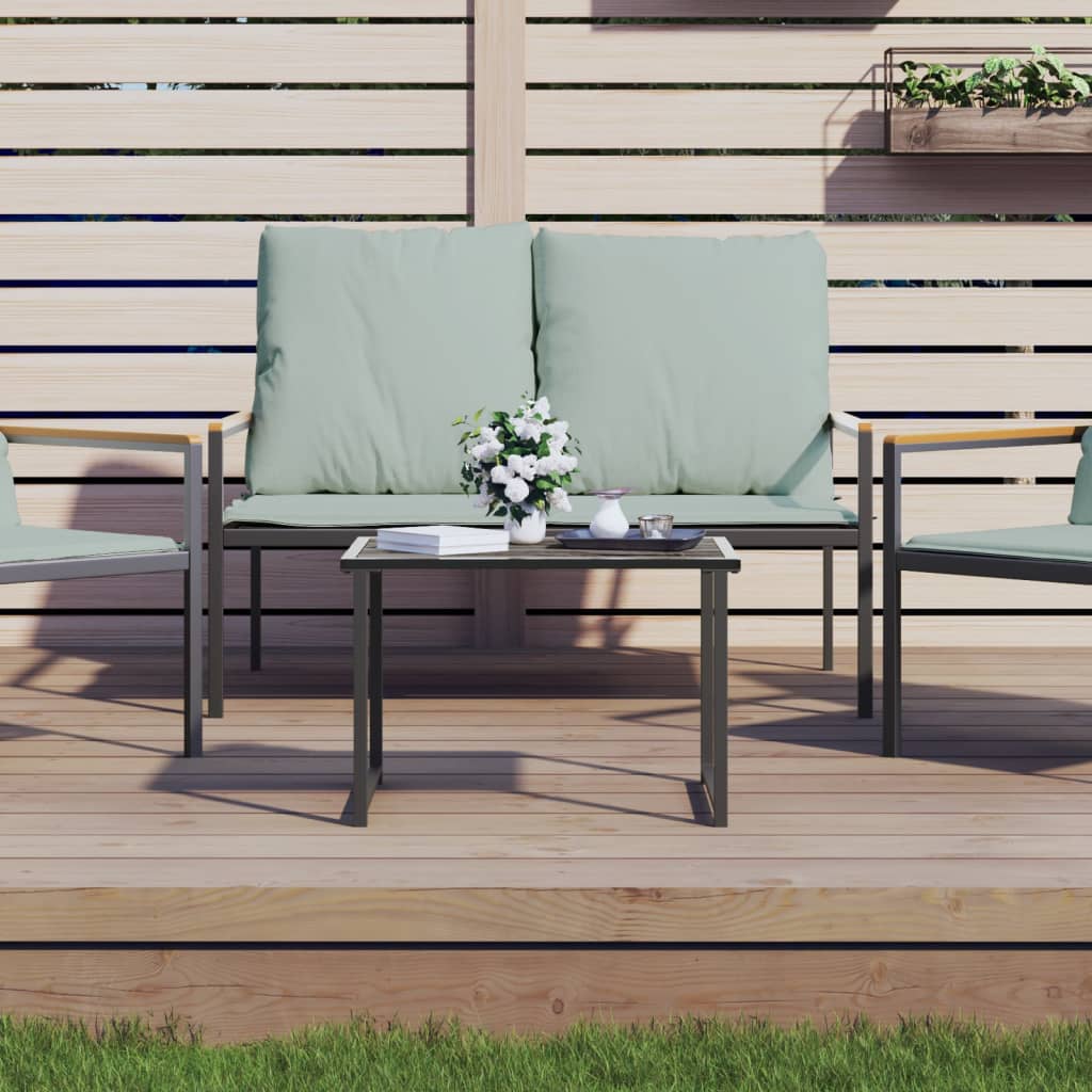 vidaXL Garden Table Anthracite 55x40x37 cm Steel 1