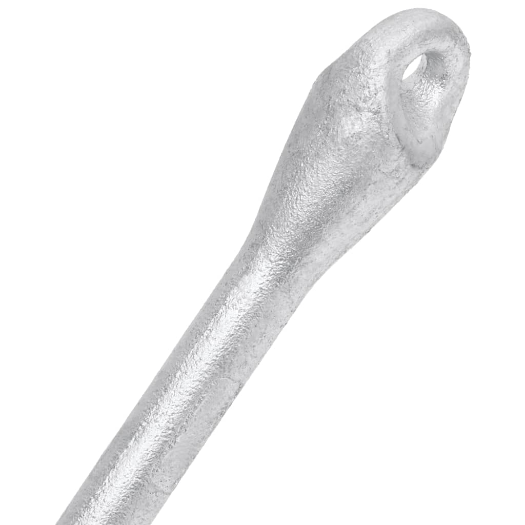 vidaXL Folding Anchor Silver 4 kg Hot Dip Galvanized Cast Iron 5
