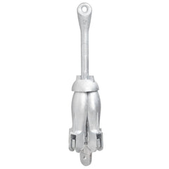 vidaXL Folding Anchor with Rope Silver 4 kg Hot Dip Galvanized Cast Iron 5