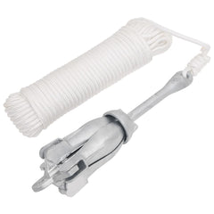 vidaXL Folding Anchor with Rope Silver 8 kg Hot Dip Galvanized Cast Iron 1