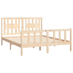 vidaXL Bed Frame without Mattress Solid Wood Pine 160x200 cm 4