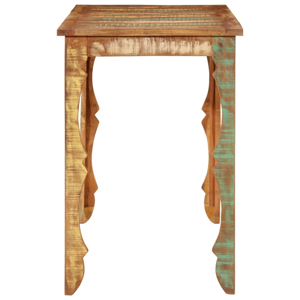 vidaXL Dining Table 110x52x76 cm Solid Wood Reclaimed 3