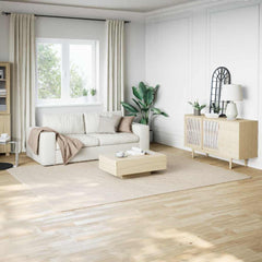 Shaggy Rug Polyester Width 240 cm Cream 305 cm