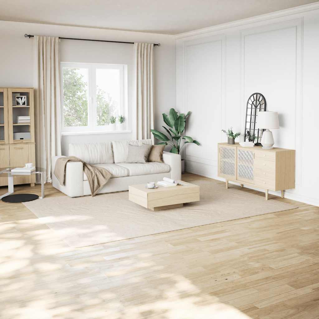 Shaggy Rug Polyester Width 240 cm Cream 340 cm