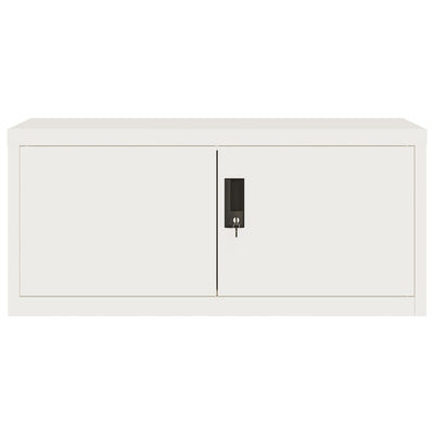 File Cabinet White 90x40x110 cm Steel