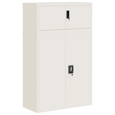 File Cabinet White 90x40x145 cm Steel