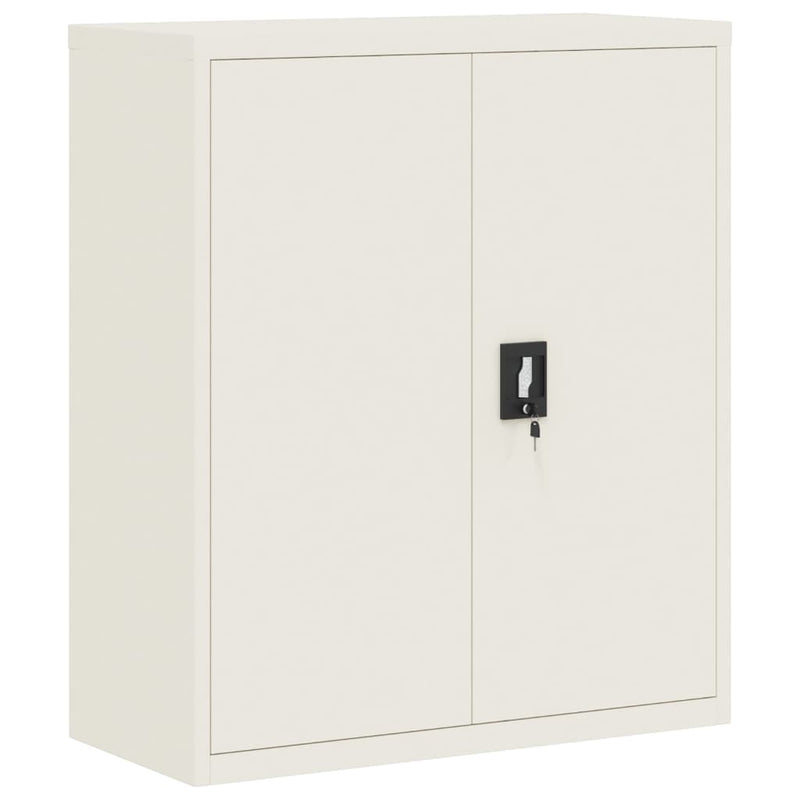 File Cabinet White 90x40x145 cm Steel