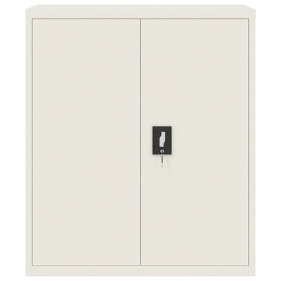 File Cabinet White 90x40x145 cm Steel