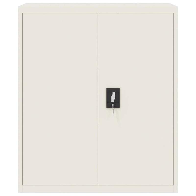 File Cabinet White 90x40x145 cm Steel