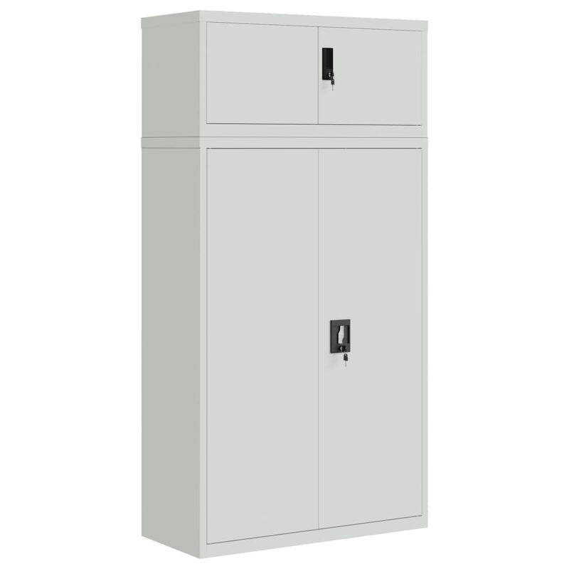 File Cabinet Light Grey 90x40x180 cm Steel