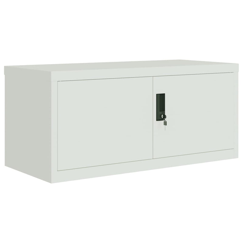 File Cabinet Light Grey 90x40x180 cm Steel