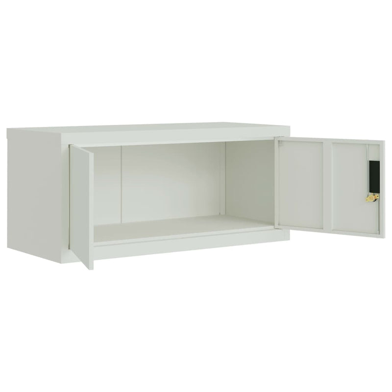 File Cabinet Light Grey 90x40x180 cm Steel