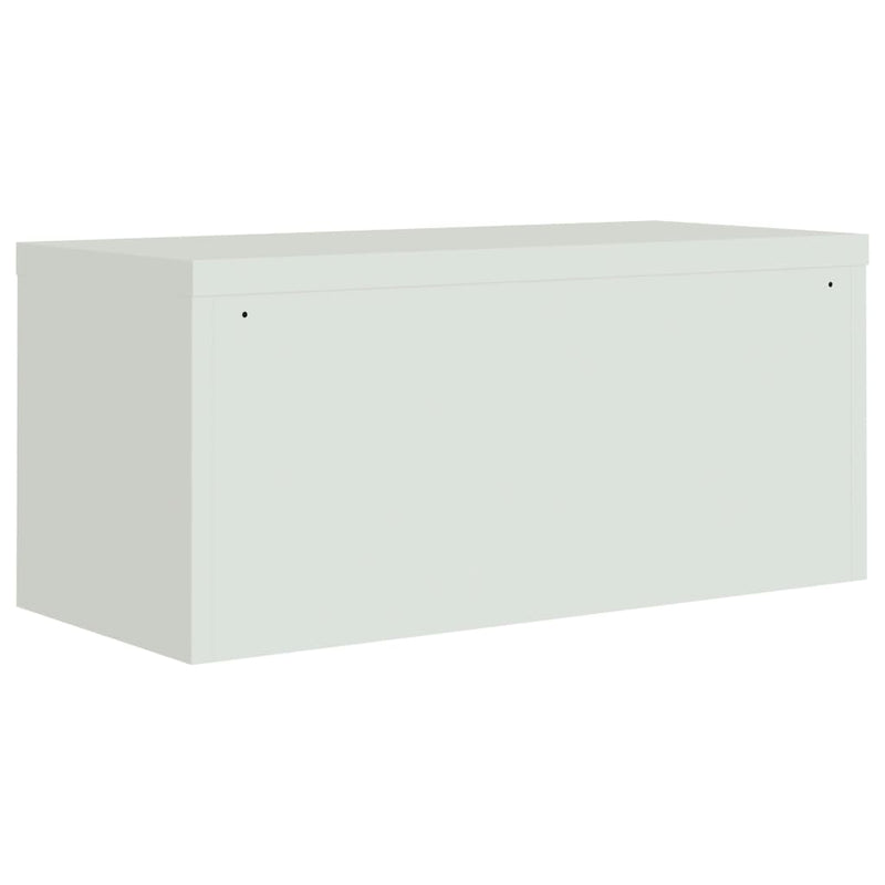 File Cabinet Light Grey 90x40x180 cm Steel