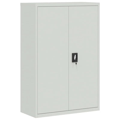 File Cabinet Light Grey 90x40x180 cm Steel