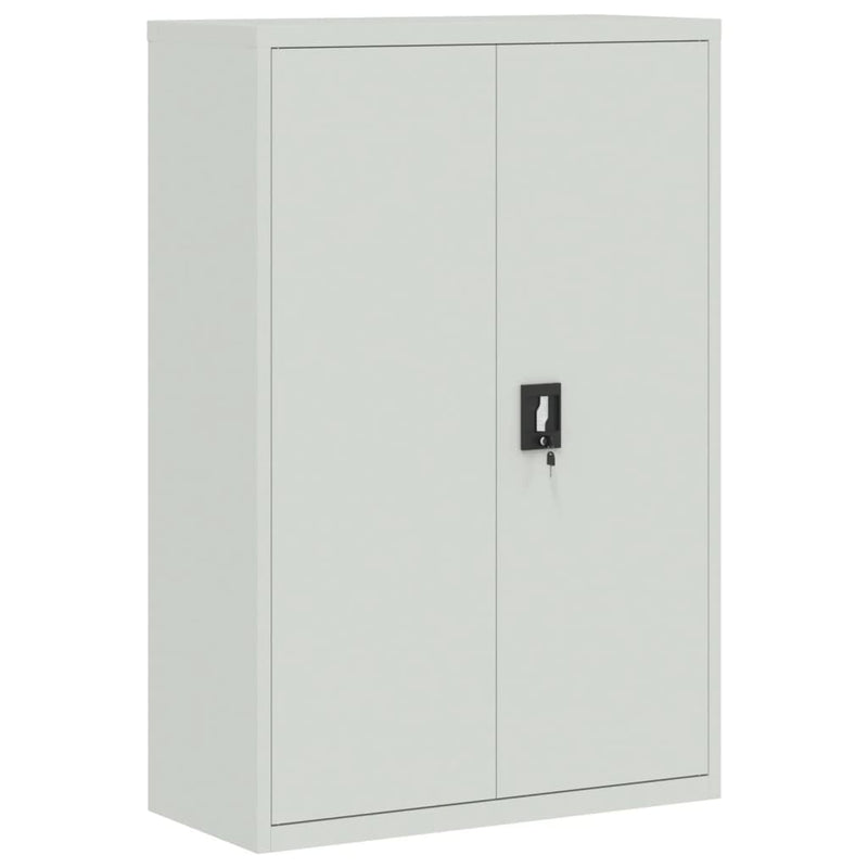 File Cabinet Light Grey 90x40x180 cm Steel