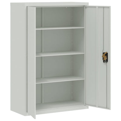 File Cabinet Light Grey 90x40x180 cm Steel