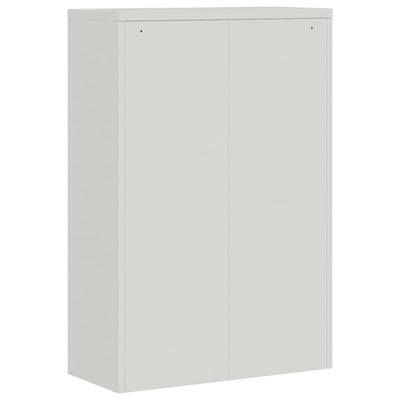 File Cabinet Light Grey 90x40x180 cm Steel