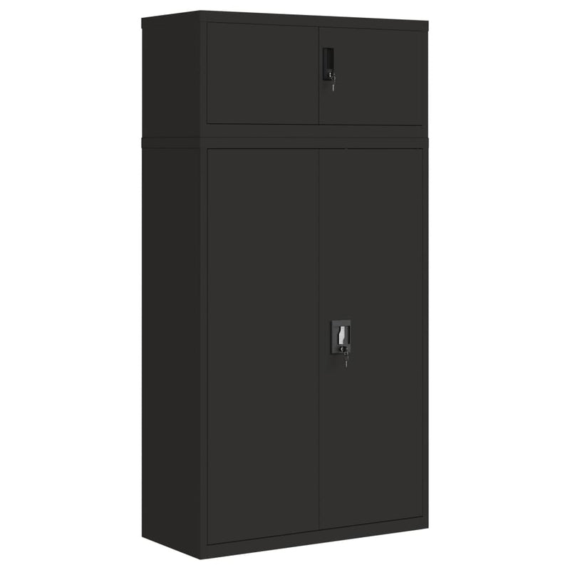 File Cabinet Black 90x40x180 cm Steel