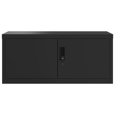 File Cabinet Black 90x40x180 cm Steel