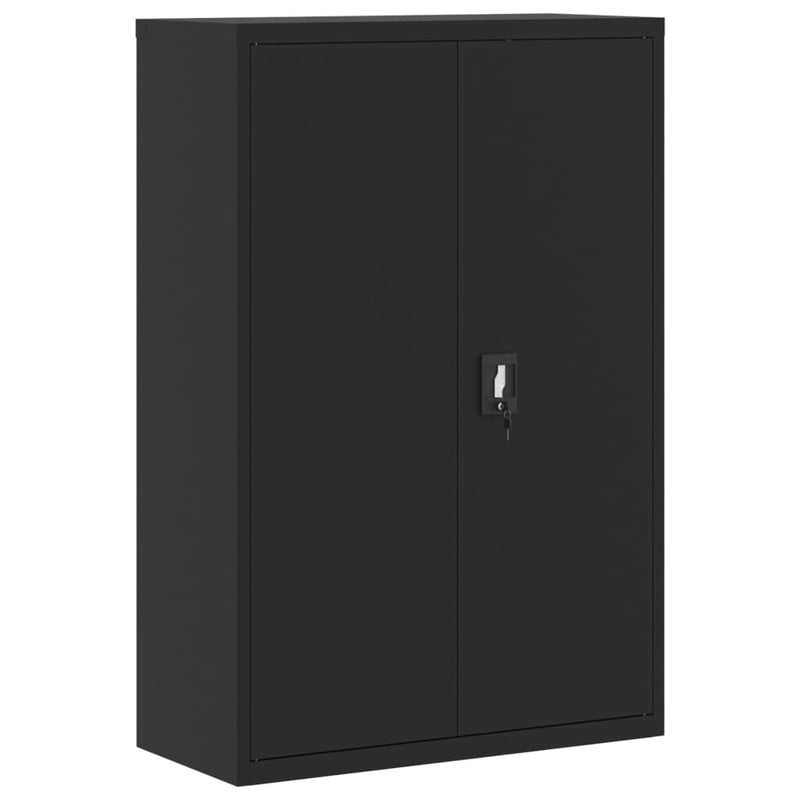 File Cabinet Black 90x40x180 cm Steel