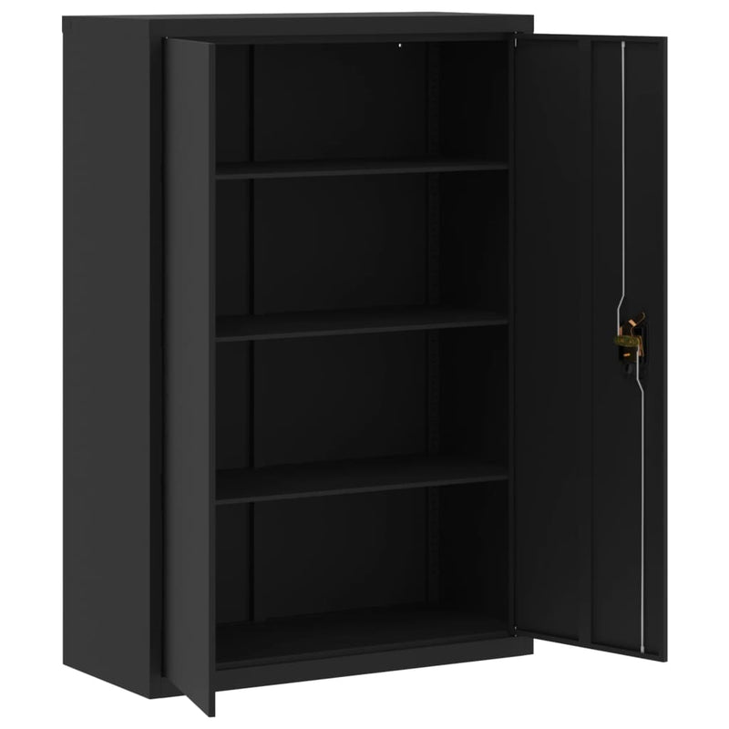 File Cabinet Black 90x40x180 cm Steel