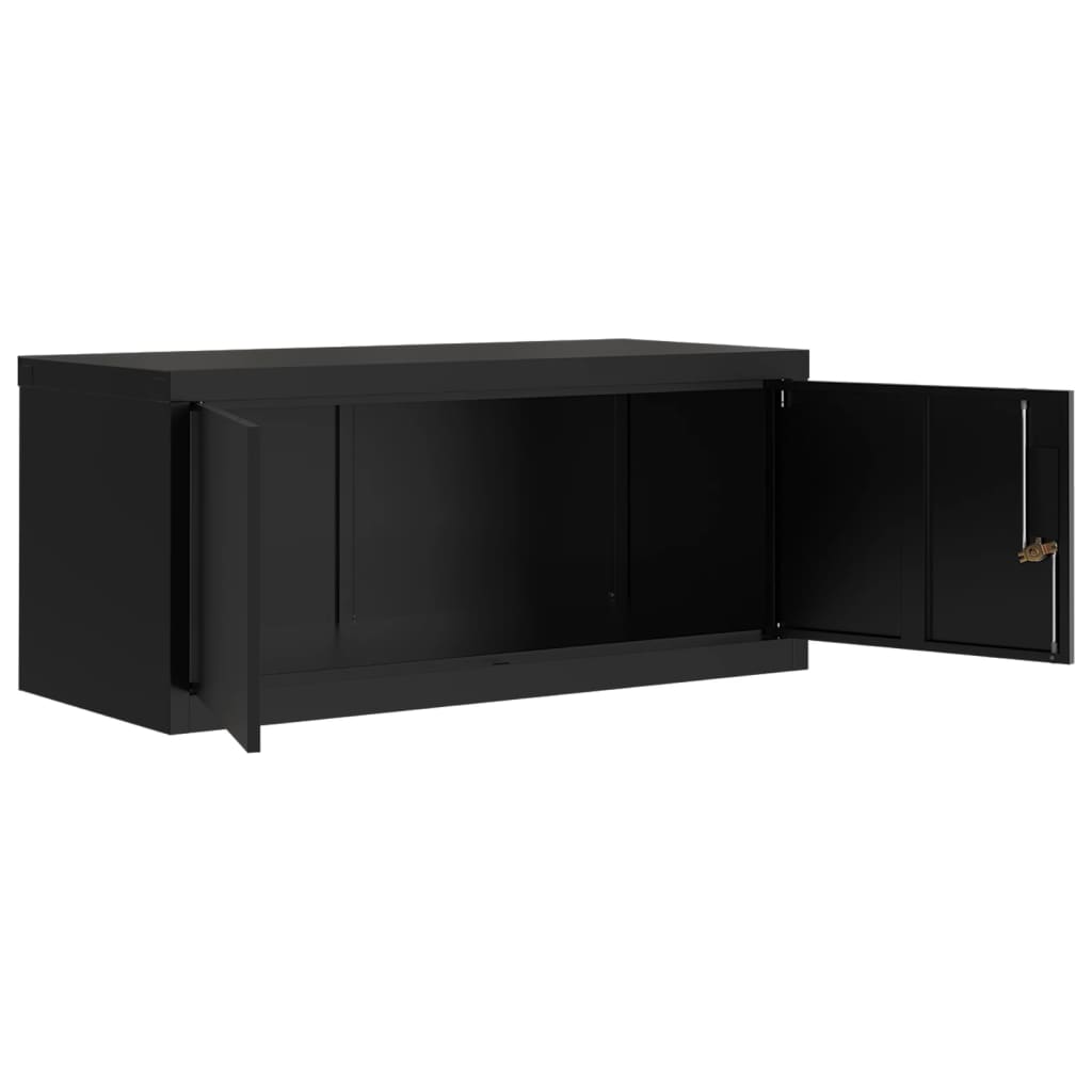 vidaXL File Cabinet Black 90x40x240 cm Steel 5