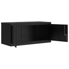vidaXL File Cabinet Black 90x40x240 cm Steel 5