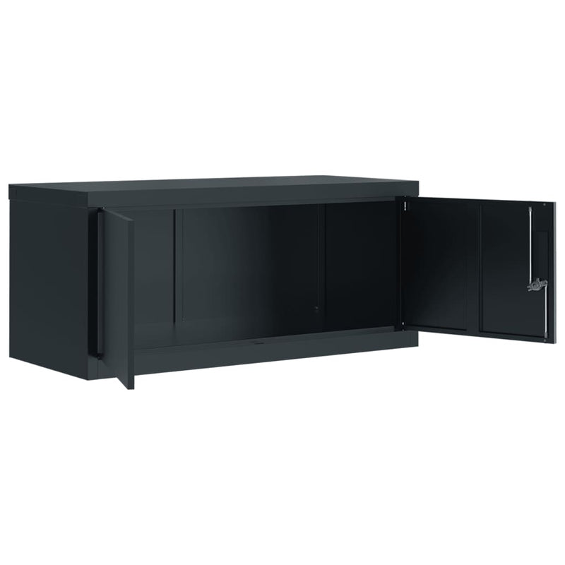 File Cabinet Anthracite 90x40x110 cm Steel