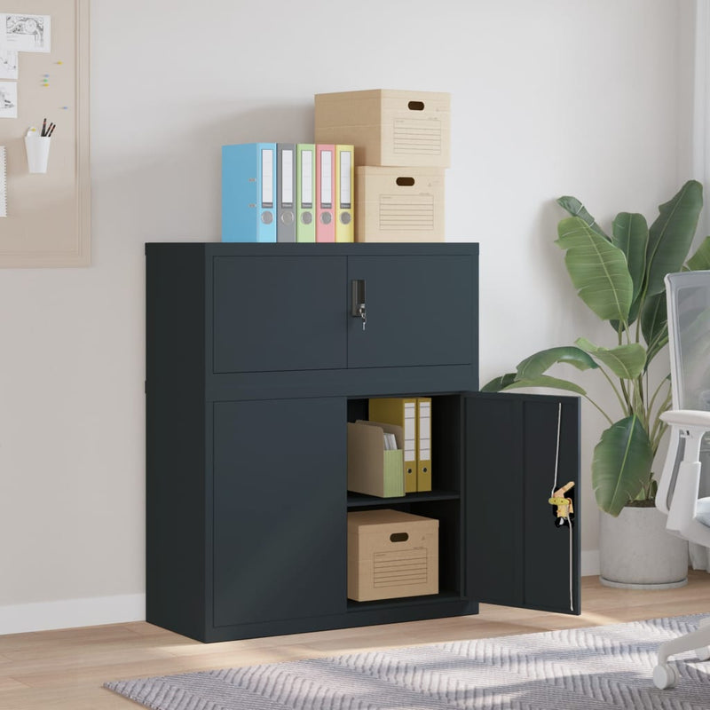 File Cabinet Anthracite 90x40x110 cm Steel