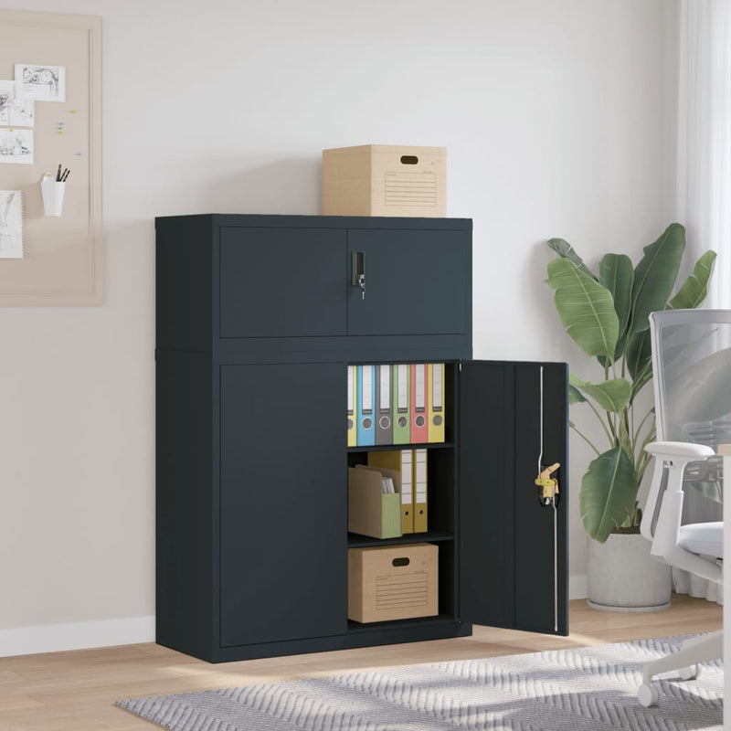 File Cabinet Anthracite 90x40x130 cm Steel