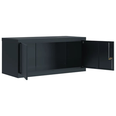 File Cabinet Anthracite 90x40x145 cm Steel