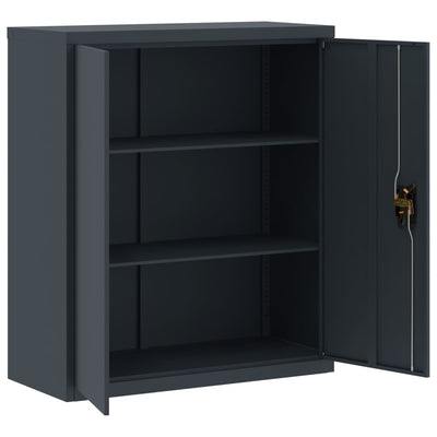 File Cabinet Anthracite 90x40x145 cm Steel