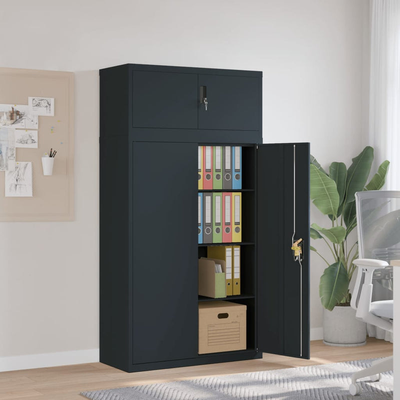 File Cabinet Anthracite 90x40x180 cm Steel