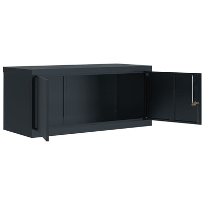 File Cabinet Anthracite 90x40x240 cm Steel